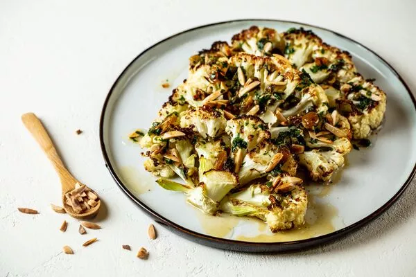 Vegan Cauliflower Steak with Vinaigrette