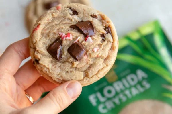 vegan peppermint chocolate chip cookies