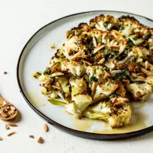 Vegan Cauliflower Steak with Vinaigrette