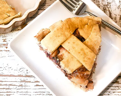 Blackberry Peach Lattice Pie