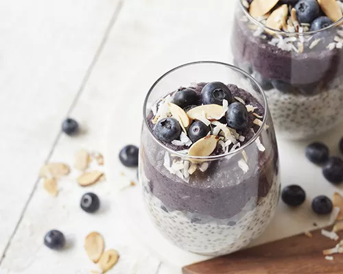 Blueberry Coconut Chia Pudding