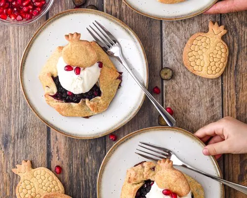 Blueberry Pomegranate Mini Galettes