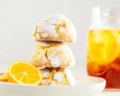 Meyer Lemon Crinkle Cookies