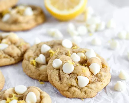 Lemon Macadamia White Chocolate Cookies