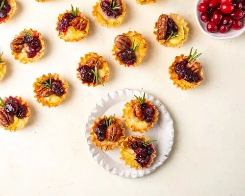 Cranberry Pecan Brie Bites